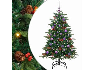 Sapin de noël - arbre de noël artificiel vert 150 cm pvc, métal et plastique