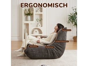 Chaise longue modulable - tissu en chenille doux - mousse haute densité - design ergonomique - sans assemblage