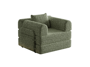 Fauteuil convertible Bubbly Tissu vert