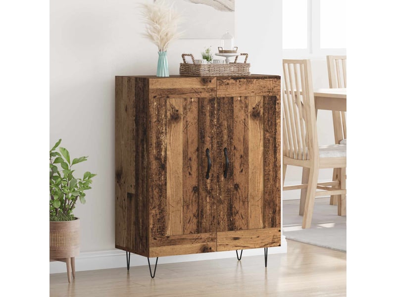 Buffet - bahut - meuble de rangement bois ancien 69,5 x 34 x 90 cm bois d'ingénierie et fer - Conforama B