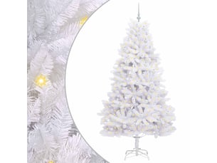Sapin de noël - arbre de noël artificiel à branches articulées blanc 210 cm