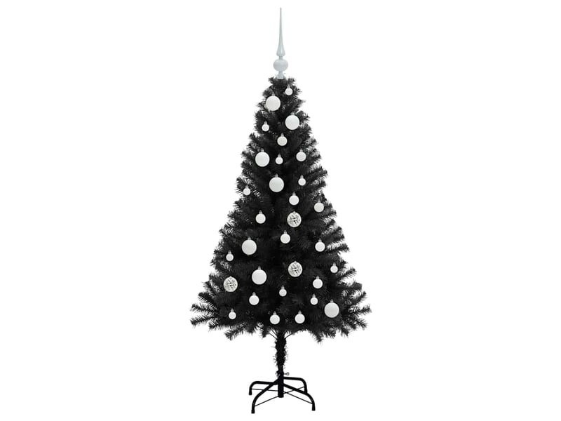  Sapin de noël, arbre de noël noir 120 cm pvc cf61538  - Conforama D
