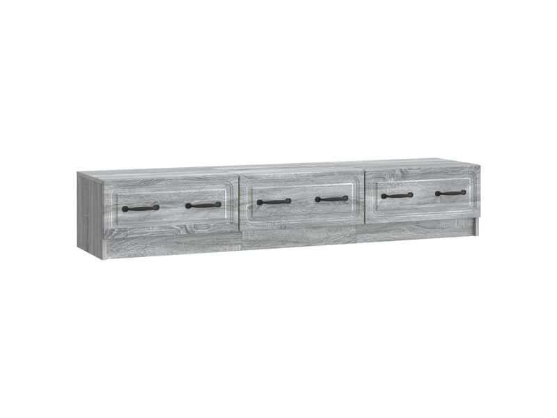  Meuble tv - banc tv - meuble de rangement 147 x 34,5 x 27 cm sonoma gris bois d'ingénierie  - Conforama A