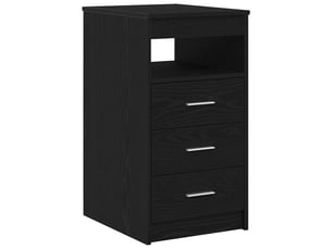 Meuble à tiroirs, meuble de rangement salon en chêne noir 40x50x76 cm bois d'ingénierie