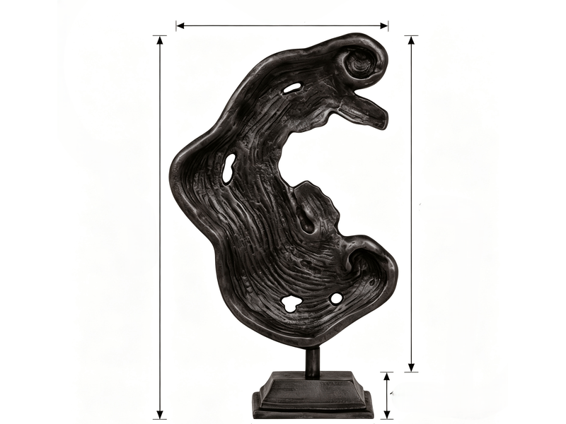  Figure décorative abstract aluminium gris 49 cm S8802647 - Conforama B