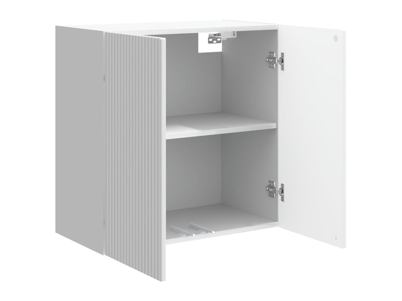 Armoire murale salon 59x31x60cm bois d'ingénierie blanc brillant shl4219 - Conforama C