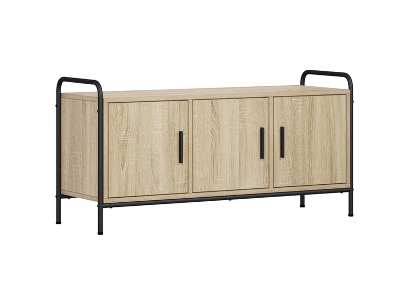  Meuble tv moderne, banc tv 79,5x33x50 cm chêne sonoma bois d'ingénierie shl12290  - Conforama A