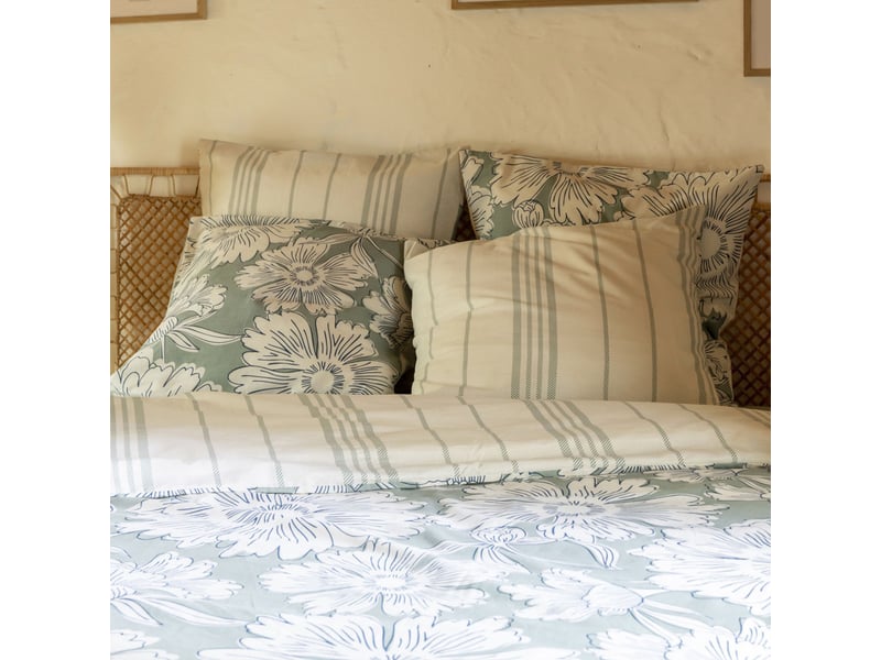  Parure de lit 240x220  coton à fleurs terre de nuit provence  - Conforama C