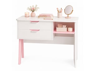 Meuble informatique enfant 90 cm coloris blanc