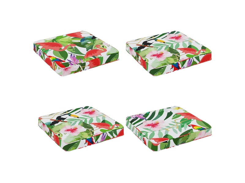 Lot de 4 coussins de siège, coussins d'assise vught 100 % polyester cf60678 - Conforama A