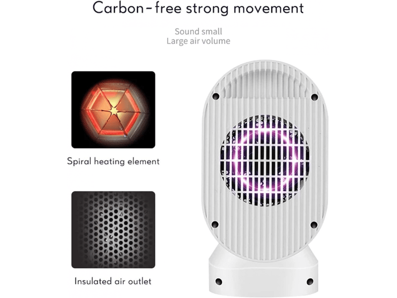  Mini chauffage d'appoint électrique, ventilateur de chauffage domestique 400 w, mini appareil de chauffage solaire basse consommation, silencieux, multicolore - xlh-zls-005888mf XLH-ZLS-005888MF - Conforama D