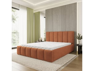Lit coffre 140x200 cm MASSENO coloris cuivré
