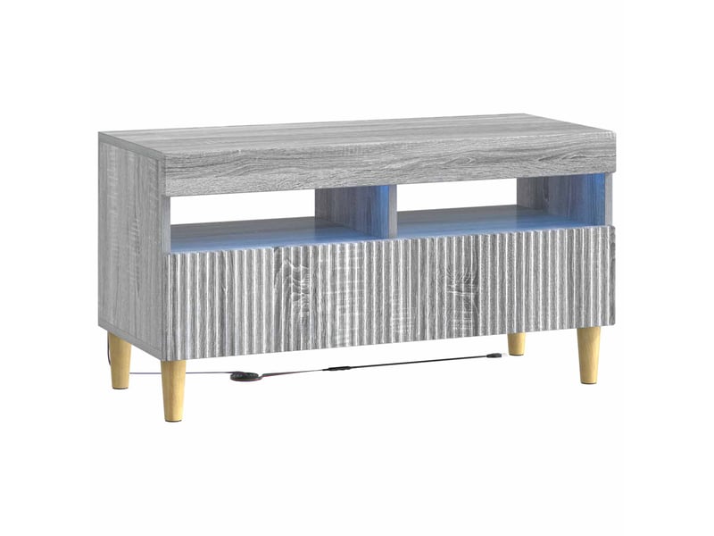  Ensemble de 3 meubles tv - banc tv - meuble de rangement led arnhem 3 pcs sonoma gris  - Conforama E