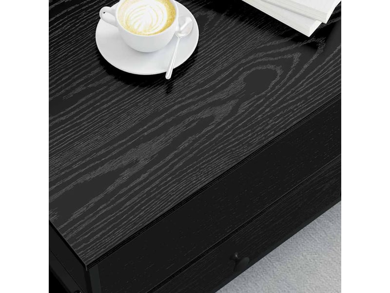  Table basse - table de salon - table à thé chêne noir 100 x 51 x 45 cm bois d'ingénierie  - Conforama D