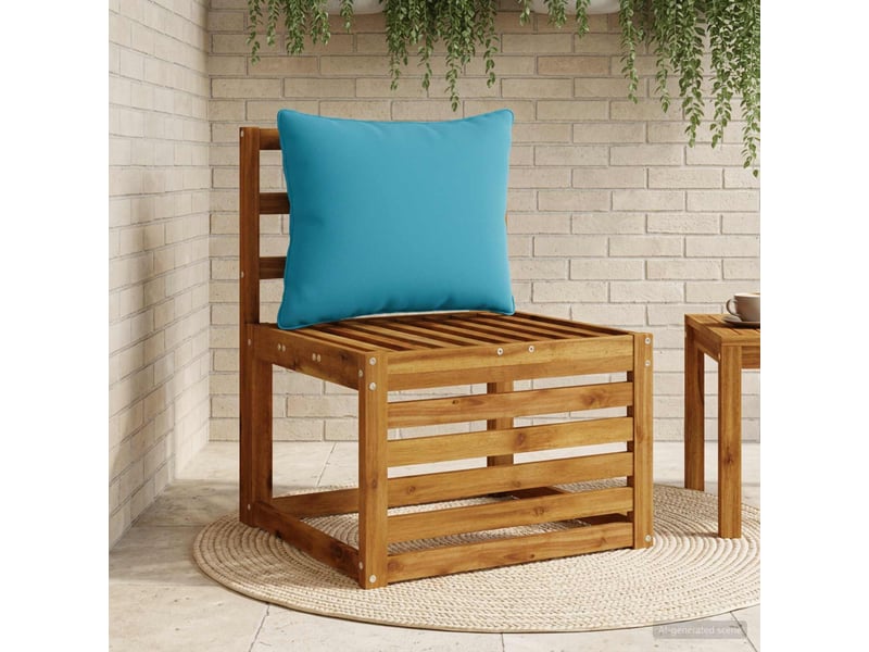 Coussin de dos, coussin de dossier 1 pièce putten 100 % polyester bleu clair cf54343 - Conforama B