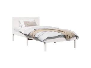 Lit simple 90x190 cm coloris blanc