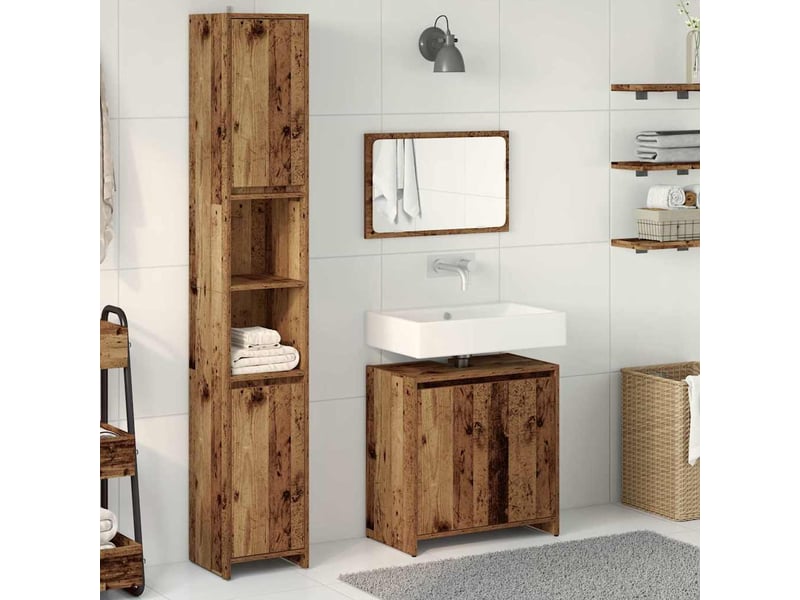  Ensemble de meubles salle de bain 3 pcs bois d'ingénierie cf63946  - Conforama C