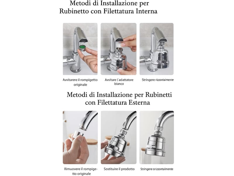  Robinet cuisine aérateur rotatif jetbreaker, modes anti-éclaboussures filtre  - Conforama D