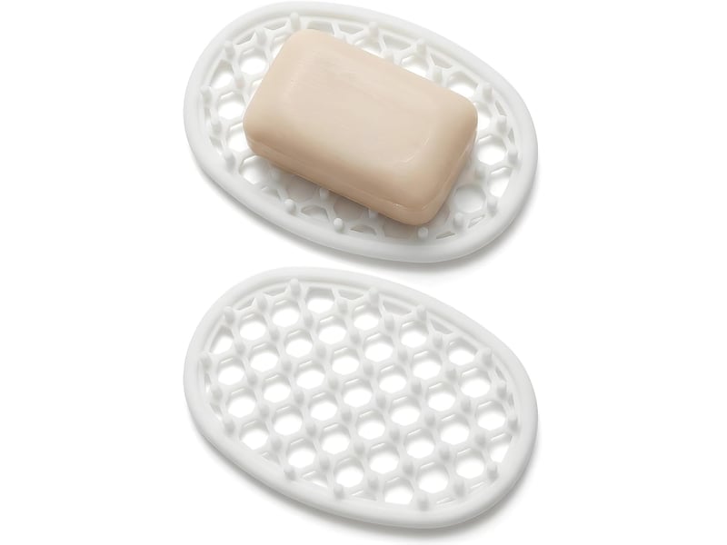 Porte-savons antidérapants en silicone (lot de 2) avec un système de drainage efficace, adaptés aux salles de douche et aux salles de bains. - Conforama A