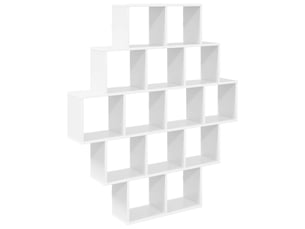 Étagère murale, étagère suspendue blanc 120 x 20 x 136 cm bois d'ingénierie cf42030