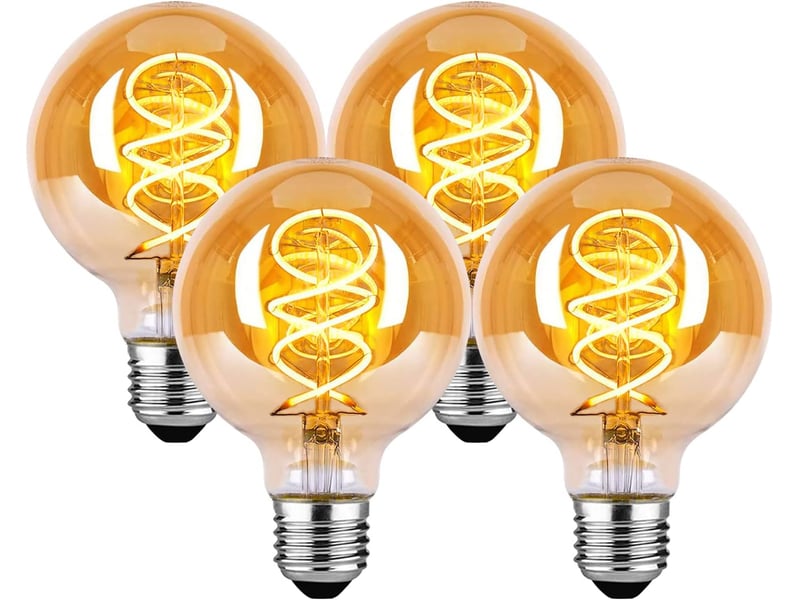 4 ampoules e27 g80 4w 2200k 260lm dimmable  - Conforama A