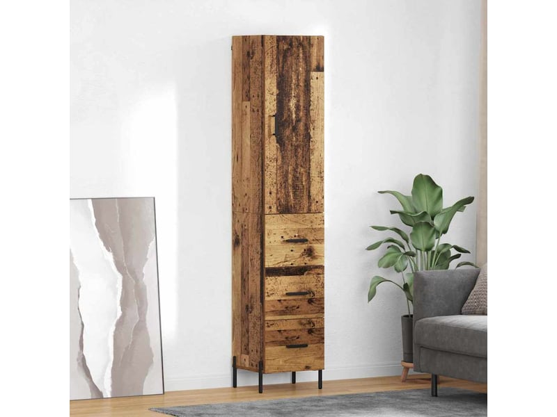  Buffet - haut armoire bois ancien 34,5 x 34 x 180 cm bois d'ingénierie  - Conforama B
