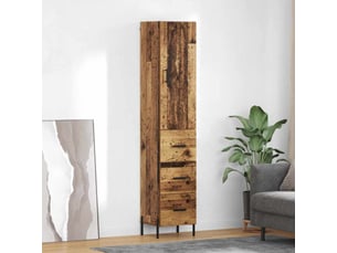 Buffet - haut armoire bois ancien 34,5 x 34 x 180 cm bois d'ingénierie