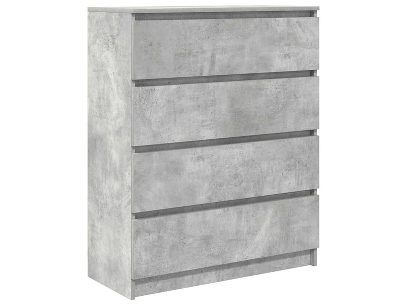  Buffet - bahut - meuble de rangement gris béton 80x35x99 cm bois d'ingénierie  - Conforama A