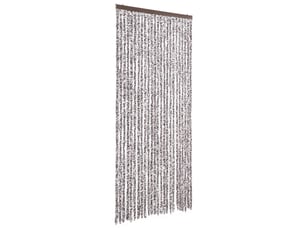 Rideau anti-mouches, moustiquaire marron et beige 100x230 cm chenille cf43560