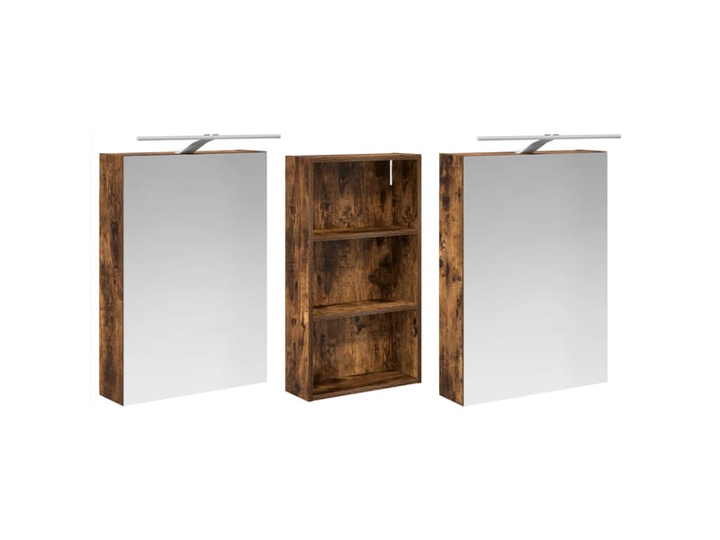  Ensemble de meubles de salle de bain 3 pcs 140x14.5x70 cm shl4764  - Conforama E