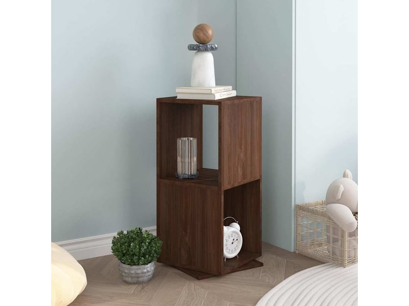  Armoire rotative chêne marron 34,5x34,5x75,5 cm bois ingénierie  - Conforama B