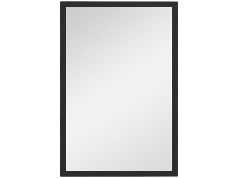  Miroir mural rectangulaire 60 x 40 cm, cadre en bois noir, salon ou chambre, idéal pour la salle de bain  - Conforama B