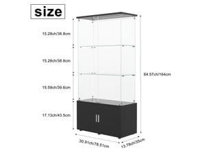 Vitrine coloris noir - x78.51 cm