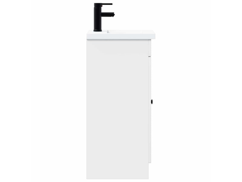 Meuble de salle de bain avec évier blanc brillant shl5567 - Conforama E