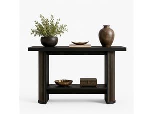 Table basse rectangulaire coloris noir MEUBLIV  - 30 cmx140 cm