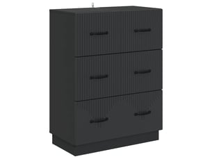 Armoire de rangement bureau, armoire à tiroirs noir 66 x 34,5 x 87 cm bois d'ingénierie