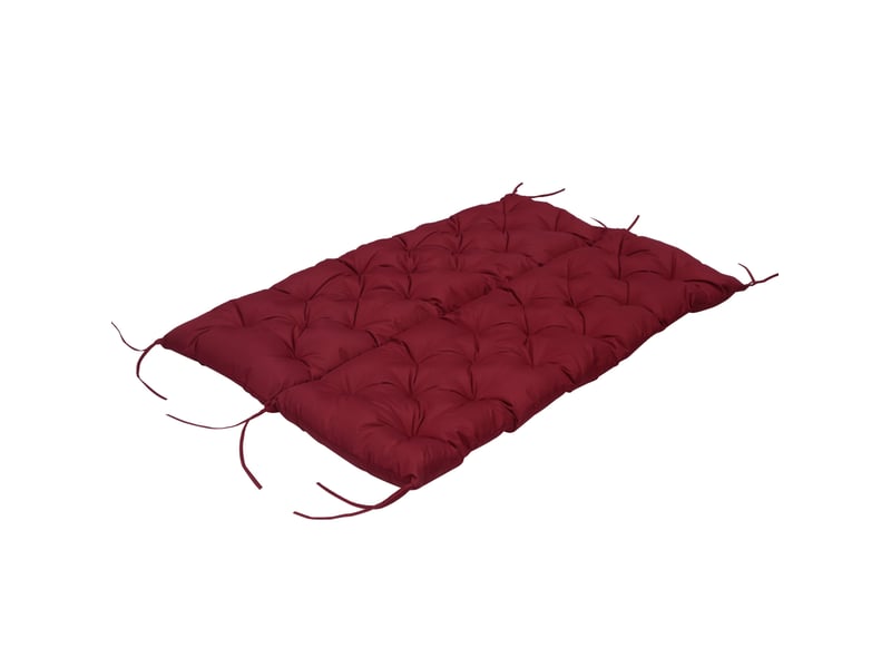  Coussin de banc 150 x 49 x 8 cm – rouge – assise et dossier rembourrés, 6 liens, intérieur et extérieur  - Conforama A