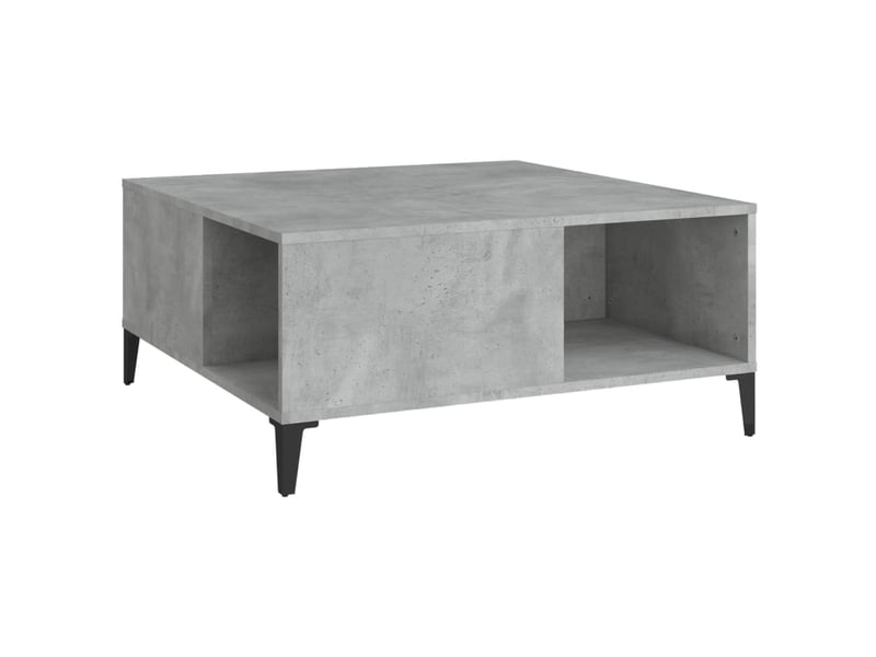  Table basse | table de salon gris béton 80x80x36,5 cm bois d'ingénierie  - Conforama A