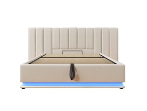 Lit coffre 180x200 cm MODFU coloris beige