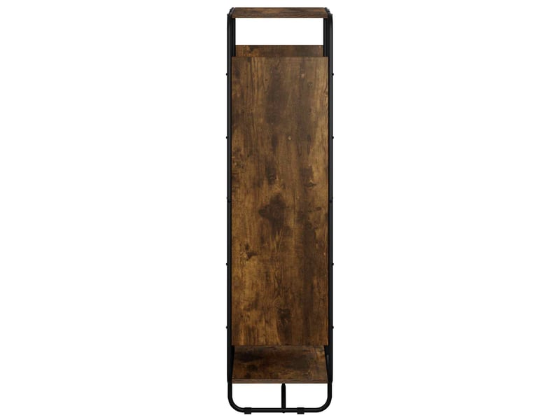 Buffet haut, buffet de rangement chêne fumé 60x37,5x144 cm bois d'ingénierie - Conforama D
