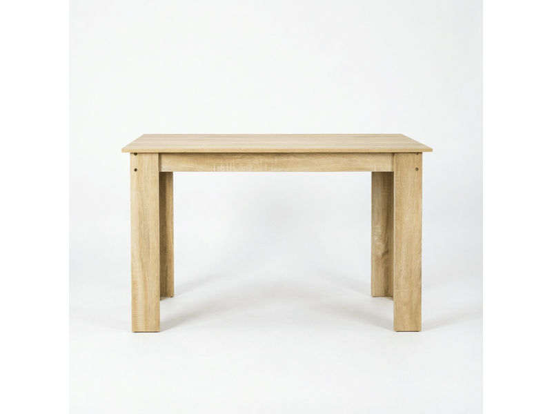 Table de salle à manger 4 à 6 places avec structure renforcée - lpospi - panneau mélaminé chêne 120 × 69 × 75 cm  - Conforama A