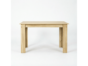Table de salle à manger 4 à 6 places avec structure renforcée - panneau mélaminé chêne 120 × 69 × 75 cm
