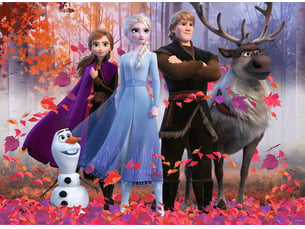 Puzzle 100 p xxl - la magie de la forêt disney la reine des neiges 2