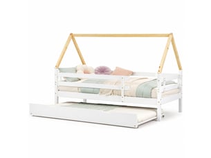 Lit cabane 90x190/200 cm REDOM   coloris blanc