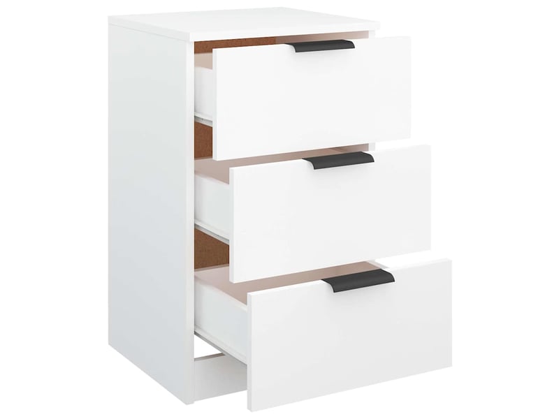  Table de chevet - cabinet de chevet - table de nuit blanc 40x36x65 cm  - Conforama D