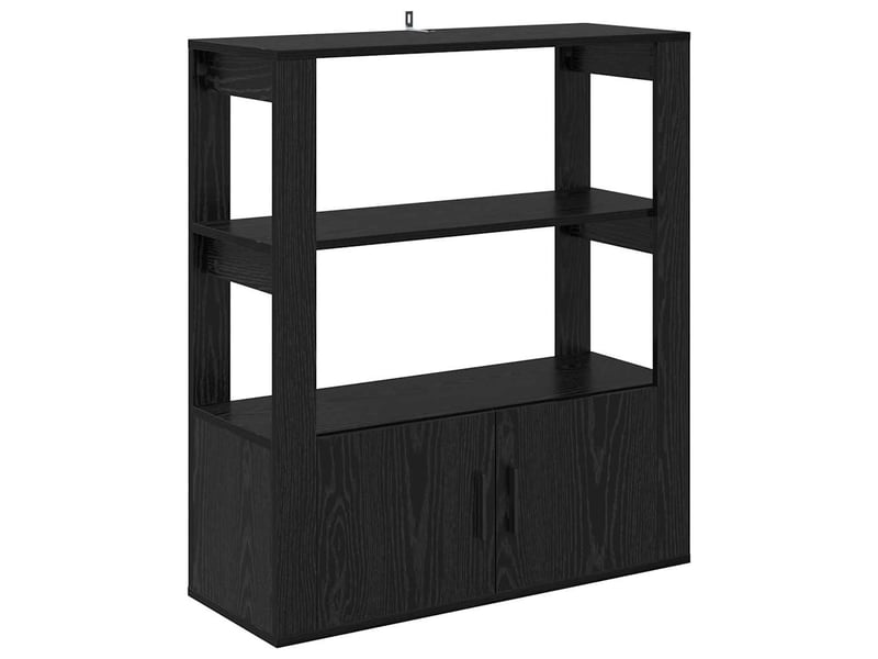  Buffet - bahut - meuble de rangement chêne noir 30 x 80 x 90 cm bois d'ingénierie  - Conforama A