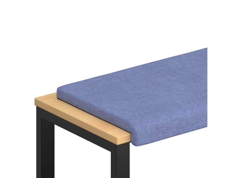  Coussin de banc, coussin d'assise, coussin de canapé tissu bleu denim profondeur 35 cm cf53773  - Conforama A