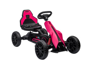 Kart à pédales 100x58x58,5 cm siège réglable rose