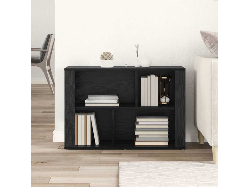  Buffet - bahut - meuble de rangement chêne noir 80 x 30 x 53 cm bois d'ingénierie  - Conforama D