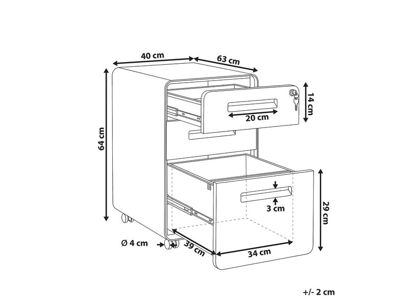 Meuble de rangement larco blanc  - Conforama C